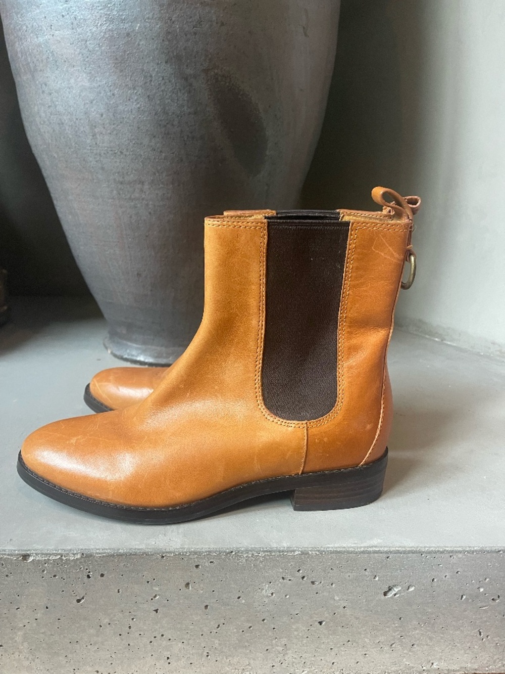 Cole Haan Brown Leather Chelsea Ankle Boots | Classic Pull-On | Size 6.5